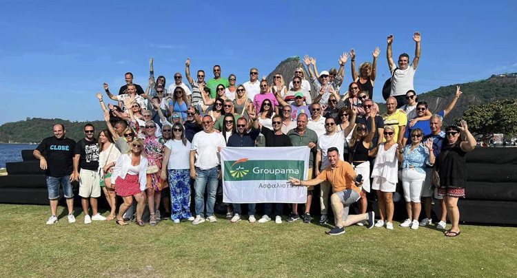 Φωτογραφία των συνεργατών του αποκλειστικού δικτύου της Groupama στο Ρίο Ντε Τζανέιρο